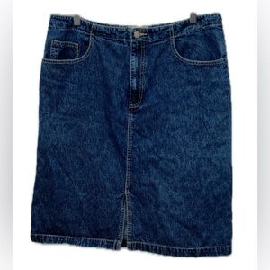 Cotton Ginny Plus denim jean skirt, blue, size 14
